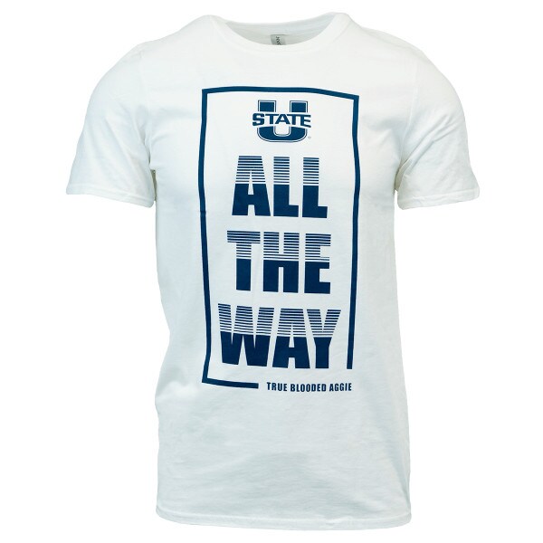 U-State All the Way True Blooded Aggies Short Sleeve White T-Shirt